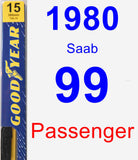 Passenger Wiper Blade for 1980 Saab 99 - Premium