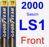 Front Wiper Blade Pack for 2000 Saturn LS1 - Premium