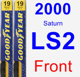 Front Wiper Blade Pack for 2000 Saturn LS2 - Premium