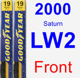 Front Wiper Blade Pack for 2000 Saturn LW2 - Premium