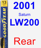 Rear Wiper Blade for 2001 Saturn LW200 - Premium