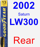 Rear Wiper Blade for 2002 Saturn LW300 - Premium