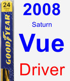 Driver Wiper Blade for 2008 Saturn Vue - Premium