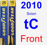 Front Wiper Blade Pack for 2010 Scion tC - Premium