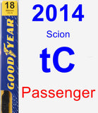 Passenger Wiper Blade for 2014 Scion tC - Premium