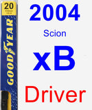 Driver Wiper Blade for 2004 Scion xB - Premium