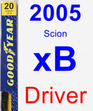 Driver Wiper Blade for 2005 Scion xB - Premium