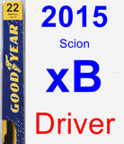 Driver Wiper Blade for 2015 Scion xB - Premium