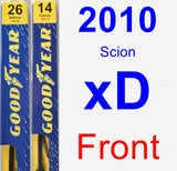 Front Wiper Blade Pack for 2010 Scion xD - Premium