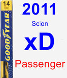 Passenger Wiper Blade for 2011 Scion xD - Premium