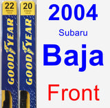 Front Wiper Blade Pack for 2004 Subaru Baja - Premium