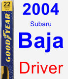 Driver Wiper Blade for 2004 Subaru Baja - Premium