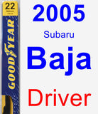 Driver Wiper Blade for 2005 Subaru Baja - Premium