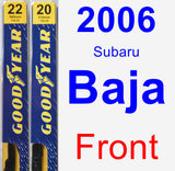 Front Wiper Blade Pack for 2006 Subaru Baja - Premium