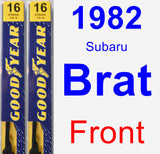 Front Wiper Blade Pack for 1982 Subaru Brat - Premium