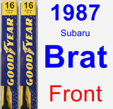 Front Wiper Blade Pack for 1987 Subaru Brat - Premium