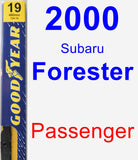 Passenger Wiper Blade for 2000 Subaru Forester - Premium