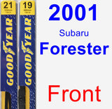 Front Wiper Blade Pack for 2001 Subaru Forester - Premium