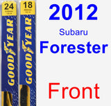 Front Wiper Blade Pack for 2012 Subaru Forester - Premium