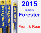 Front & Rear Wiper Blade Pack for 2015 Subaru Forester - Premium