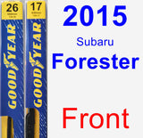 Front Wiper Blade Pack for 2015 Subaru Forester - Premium