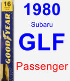 Passenger Wiper Blade for 1980 Subaru GLF - Premium