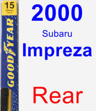 Rear Wiper Blade for 2000 Subaru Impreza - Premium