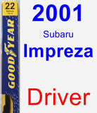 Driver Wiper Blade for 2001 Subaru Impreza - Premium