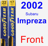 Front Wiper Blade Pack for 2002 Subaru Impreza - Premium