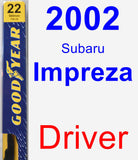 Driver Wiper Blade for 2002 Subaru Impreza - Premium