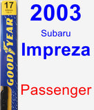 Passenger Wiper Blade for 2003 Subaru Impreza - Premium