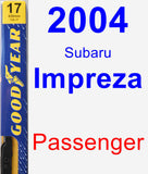 Passenger Wiper Blade for 2004 Subaru Impreza - Premium