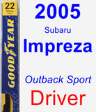 Driver Wiper Blade for 2005 Subaru Impreza - Premium