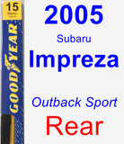 Rear Wiper Blade for 2005 Subaru Impreza - Premium