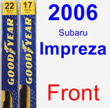 Front Wiper Blade Pack for 2006 Subaru Impreza - Premium