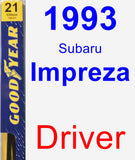 Driver Wiper Blade for 1993 Subaru Impreza - Premium