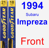 Front Wiper Blade Pack for 1994 Subaru Impreza - Premium