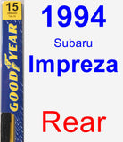 Rear Wiper Blade for 1994 Subaru Impreza - Premium