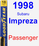 Passenger Wiper Blade for 1998 Subaru Impreza - Premium