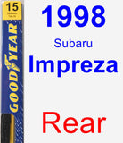 Rear Wiper Blade for 1998 Subaru Impreza - Premium