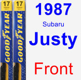 Front Wiper Blade Pack for 1987 Subaru Justy - Premium