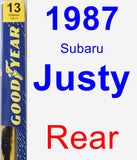 Rear Wiper Blade for 1987 Subaru Justy - Premium