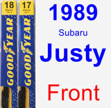 Front Wiper Blade Pack for 1989 Subaru Justy - Premium