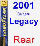 Rear Wiper Blade for 2001 Subaru Legacy - Premium