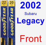 Front Wiper Blade Pack for 2002 Subaru Legacy - Premium