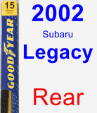 Rear Wiper Blade for 2002 Subaru Legacy - Premium