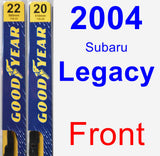 Front Wiper Blade Pack for 2004 Subaru Legacy - Premium