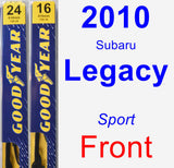 Front Wiper Blade Pack for 2010 Subaru Legacy - Premium
