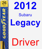 Driver Wiper Blade for 2012 Subaru Legacy - Premium