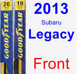 Front Wiper Blade Pack for 2013 Subaru Legacy - Premium